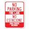 Signmission No Parking Fire Lane No Estacione Zona Contra Incendio Rust Proof Parking, A-1824-23633 A-1824-23633 - alternate 1